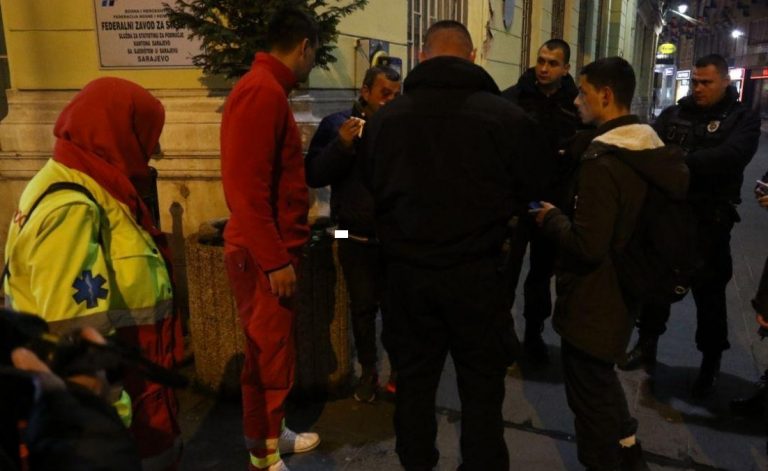 Tuča u centru Sarajeva, policija na terenu