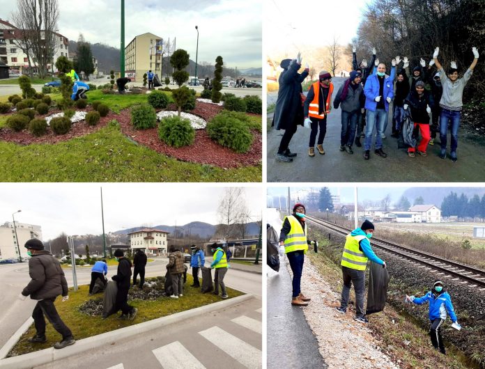 Kao zahvalnost građanima: Migranti očistili Hadžiće