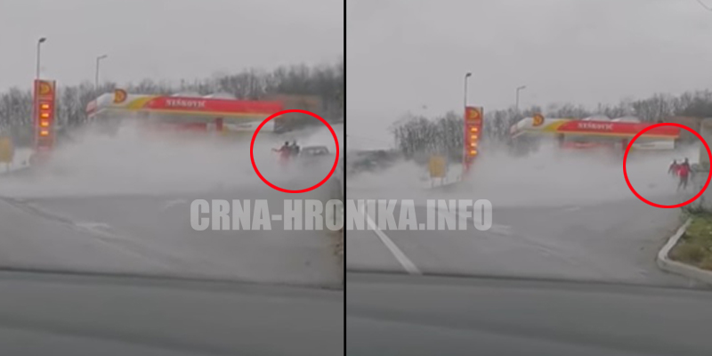 (VIDEO) Plin je curio 40 minuta, došao je vozač koji je turirao i onda se začula eksplozija