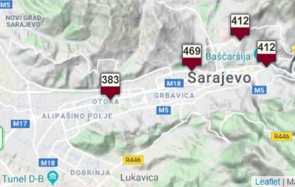 Zrak u Sarajevu i dalje opasan: Bh. prijestonica najzagađenija u svijetu