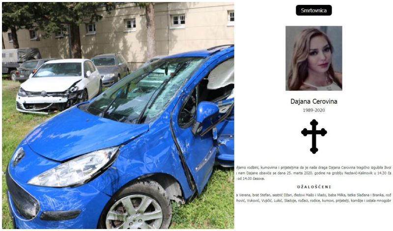 U nesreći kod Trebinja poginula 31-godišnja Dajana Cerovina