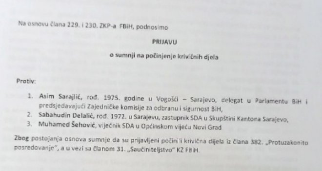 Ili kod ‘Glumca’ ili kod ‘Cvrleta’: Šta piše u krivičnoj prijavi protiv Asima Sarajlića, Delalića i Šehovića?!