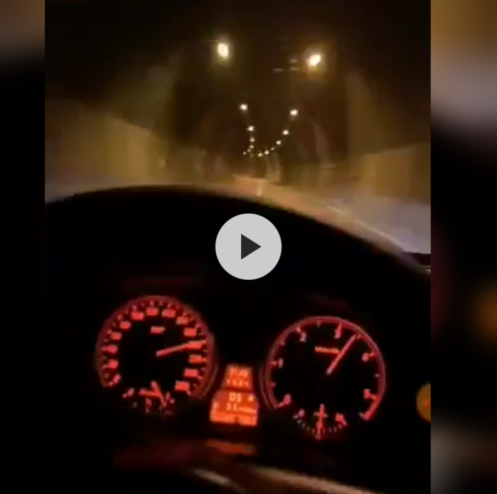 (VIDEO) Snimao se za Instagram: U tunelu vozi 200km/h i prestiže!