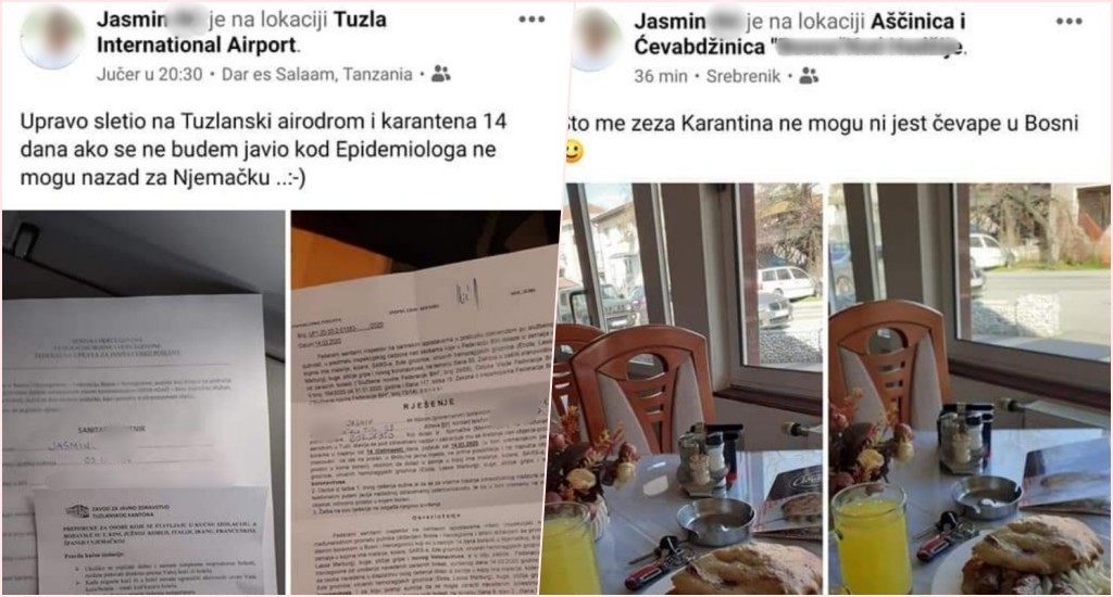 Nakon što je sletio u Tuzlu iz Njemačke umjesto u karantin otišao na ćevape u Srebrenik