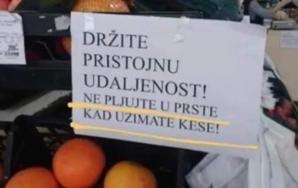 “Nove mjere” u borbi protiv koronavirusa: Ne pljujte u prste kada uzimate kese