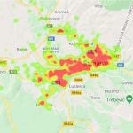 Mapa najvećih žarišta oboljelih od Covid19 virusa u Kantonu Sarajevo