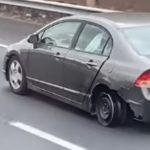 (VIDEO) Žena vozila bez gume na auto-putu brzinom od 100 km/h