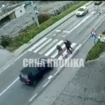 Užasan snimak iz Cazina: Automobilom udario troje djece na pješačkom prijelazu (VIDEO)