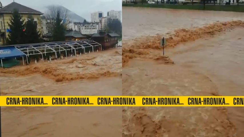 (VIDEO) Alarmantno stanje na Ilidži, voda došla do zgrada: Poplavljena bašta popularnog restorana “Brajlović”