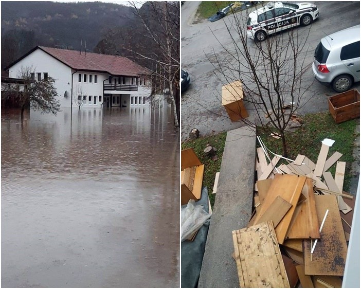 Pogledajte razmjere štete u Policijskoj stanici Trnovo (FOTO)