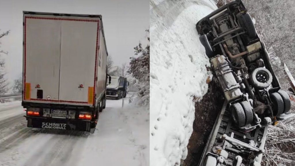 (FOTO) Otežan saobraćaj na Komaru: Prevrnuta dva kamiona, policija nije upoznata sa nesrećom