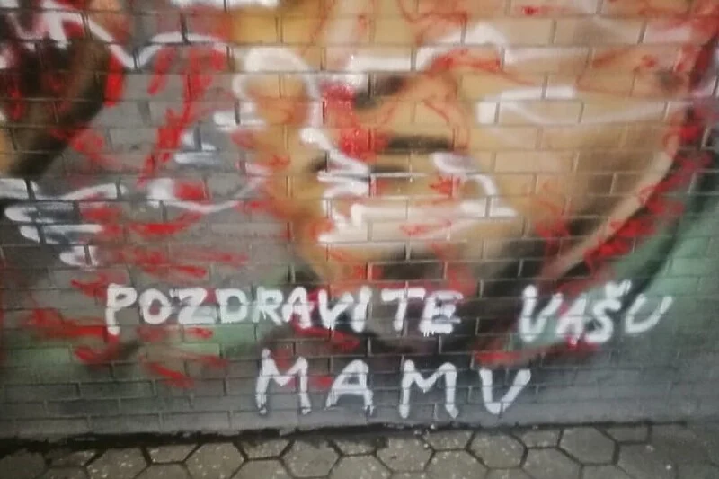 Išaran mural u Novom Sadu: “Pozdravite vašu mamu”