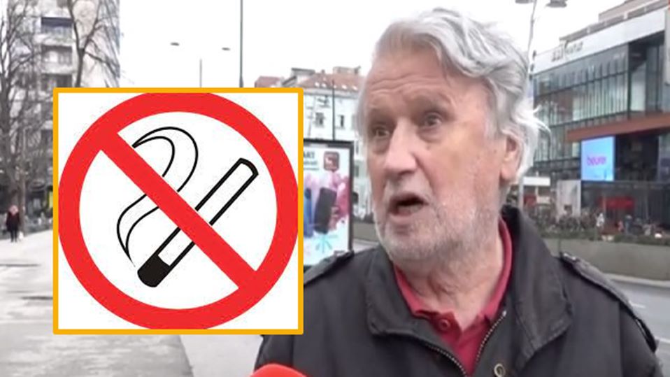 (VIDEO) Sarajlija o zabrani pušenja: Obzirom da sam ga ja davno popušio, ne smeta mi