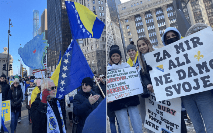 Protesti u Čikagu za BiH pod nazivom “Za mir, ali ne damo svoje”: Jači smo nego 1992. godine