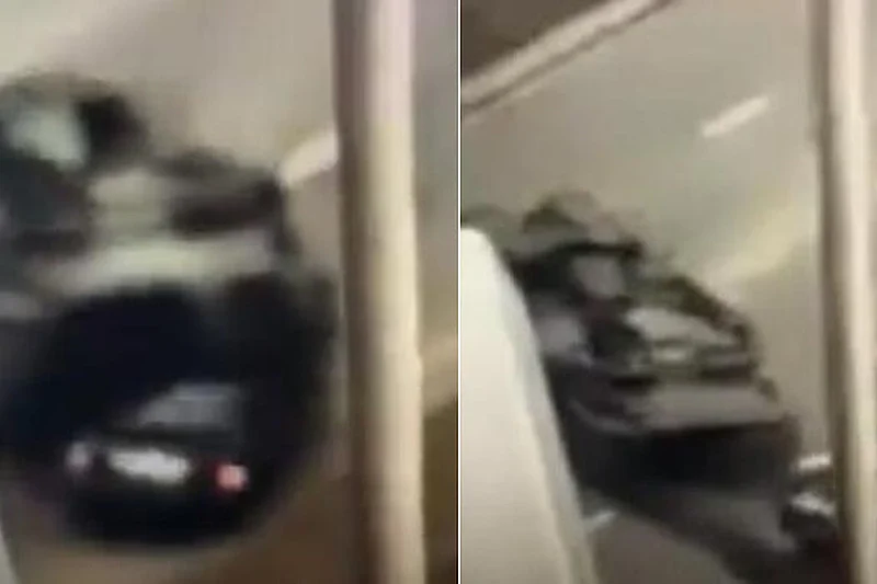 (VIDEO) Pogledakte kako oklopno vozilo gazi automobil u pokretu