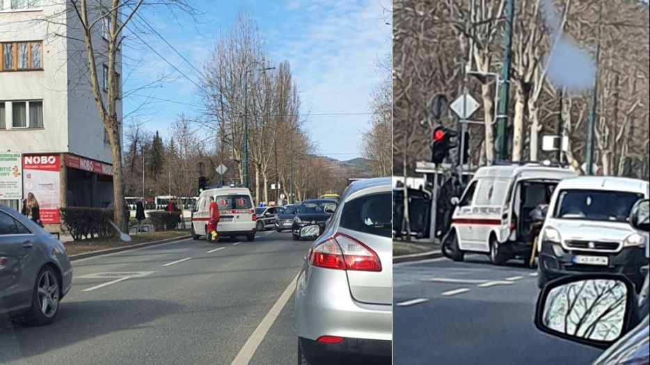 (FOTO) Automobil udario pješaka u Sarajevu, hitno prevezen u bolnicu