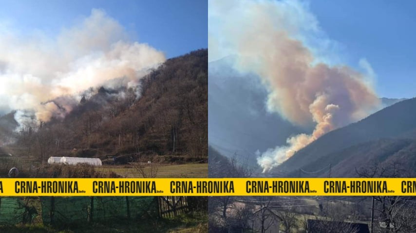 (FOTO) Veliki požar iznad Jablanice: Vatrogasci se bore danonoćno sa vatrenom stihijom