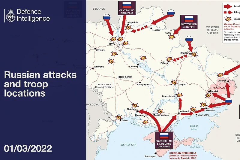 Napad s nekoliko strana: Ruske trupe nastavljaju invaziju