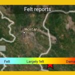 Novi zemljotres u Hercegovini, šesti po redu jačine 4.6 magnitude