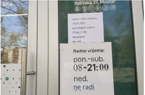 Mostar od danas prvi veći grad u BiH gdje je zabranjen rad nedjeljom