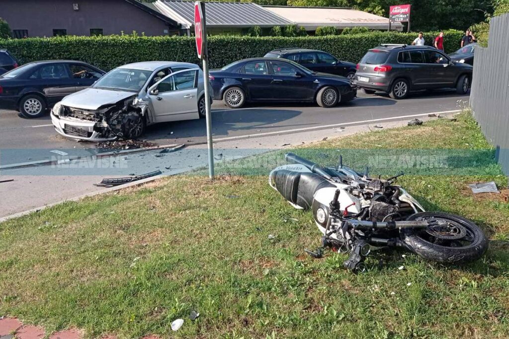 (FOTO) Povrijeđen motociklista u nesreći u Banjaluci