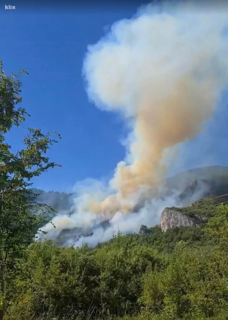 Veliki požar kod Boračkog jezera. Vatra zahvatila borovu šumu