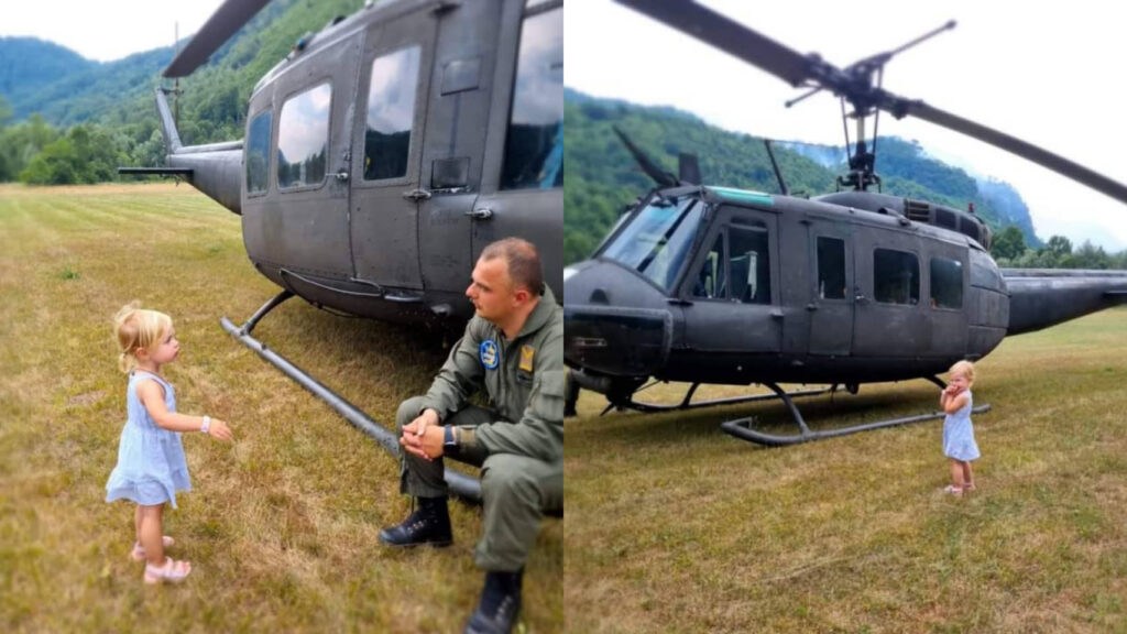 (FOTO) Pilotima OS BiH koji su cijeli dan gasili požare u Hercegovini malena djevojčica Najla popravila dan