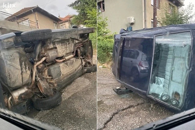 Saobraćajna nesreća u Sarajevu: Autom se zabio u zid ispod kuće