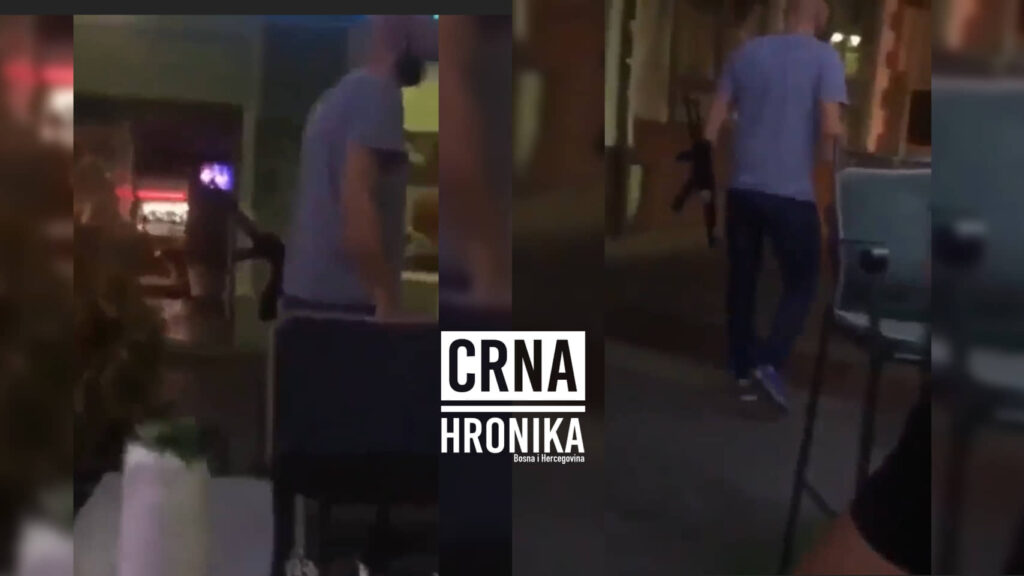 (VIDEO) Pogledajte dramu u Brčkom: Muškarac šeta sa puškom. “Ušao u jedan ugostiteljski objekat, a gosti su odmah napustili kafić”