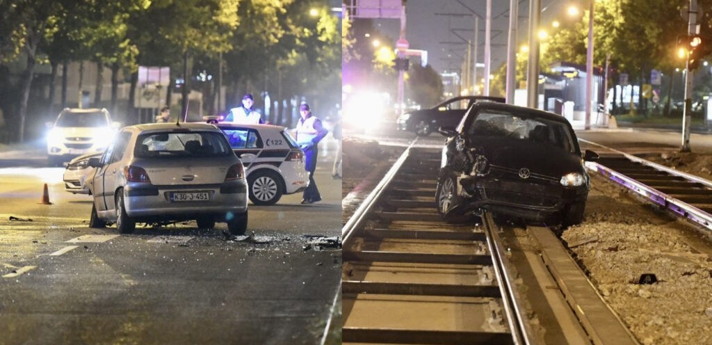 Strašan udes u Nedžarićima, automobil stoji na šinama