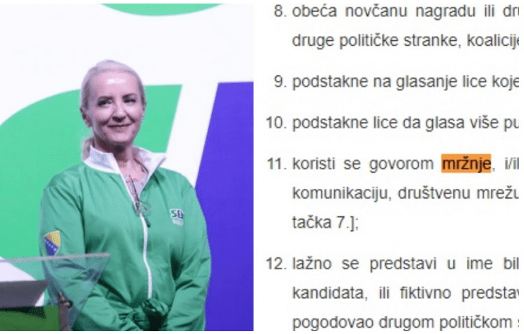 Hoće li CIK kazniti Sebiju Izetbegović sa 30.000 KM kazne zbog govora mržnje?