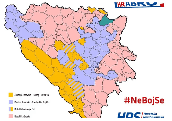 Skandal: Stranka koja izlazi na izbore u BiH nacrtala nove granice unutar države! (FOTO)