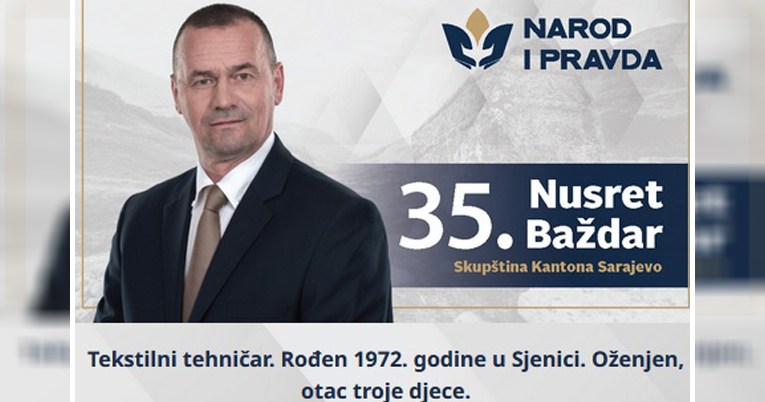 Kandidat NiPa pozvao da se glasa za njega: Tekstilni sam tehničar, rođen u Sjenici i predsjednik Mjesne zajednice