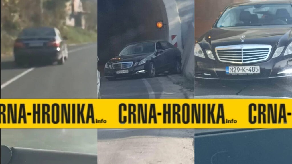 (VIDEO) Pijani vozač Mercedesa krivudao cestom, pa se zabio u tunel