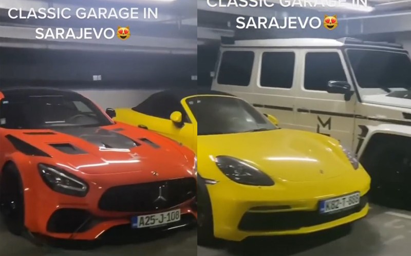 TikToker snimao javnu garažu u Sarajevu, parkirani Ferrari, Mercedes, Porsche, Bentley…