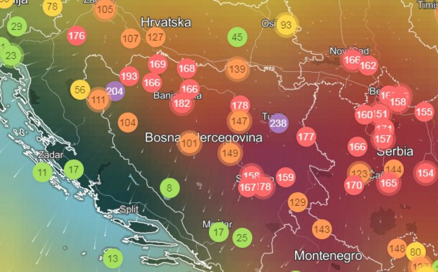 Građani širom BiH guše se u smogu