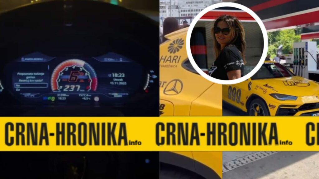 Ajla Merdan Hadžić uživo na IG snima kako ide 237 km/h svojim Lamborghini Urusom