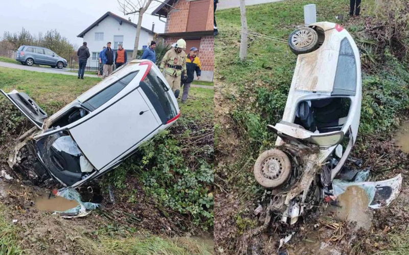 Vozačica (22) povrijeđena nakon teške saobraćajne nesreće