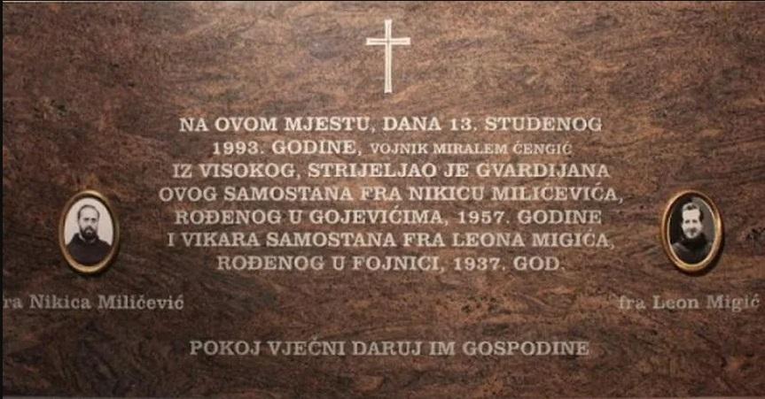 Na današnji dan prije 29 godina vojnik Miralem Čengić je likvidirao dvojicu franjevaca u Fojnici