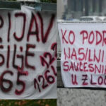 Na sarajevskim mostovima postavljene poruke “Ko podržava nasiljnika, saučenik je u zločinu” i “Ni jedna žena više. Stop femicidu”