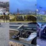 (FOTO) Pogledajte fotografije sa mjesta nesreće: Pet automobila učestvovalo, više osoba povrijeđeno