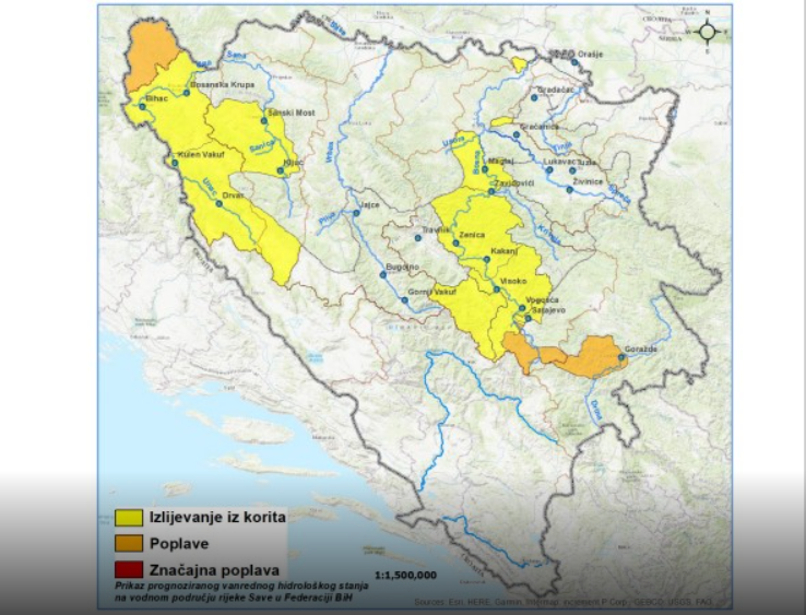 U naredna tri dana prognozira se vanredno hidrološko stanje