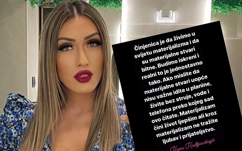 Hana Hadžiavdagić iskreno: Ako mislite da materijalno nije bitno, idite u planine i živite bez struje