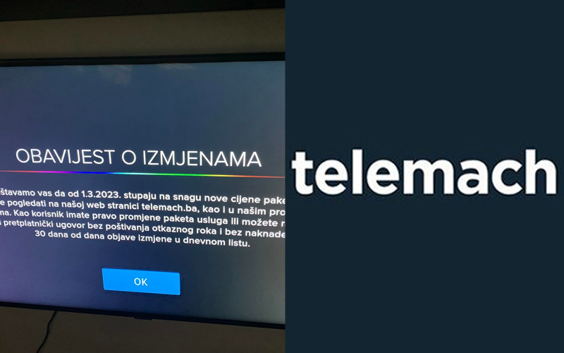 Telemach: Cijene dižemo zbog inflacije, imate Sport klub umjesto Arene Sporta