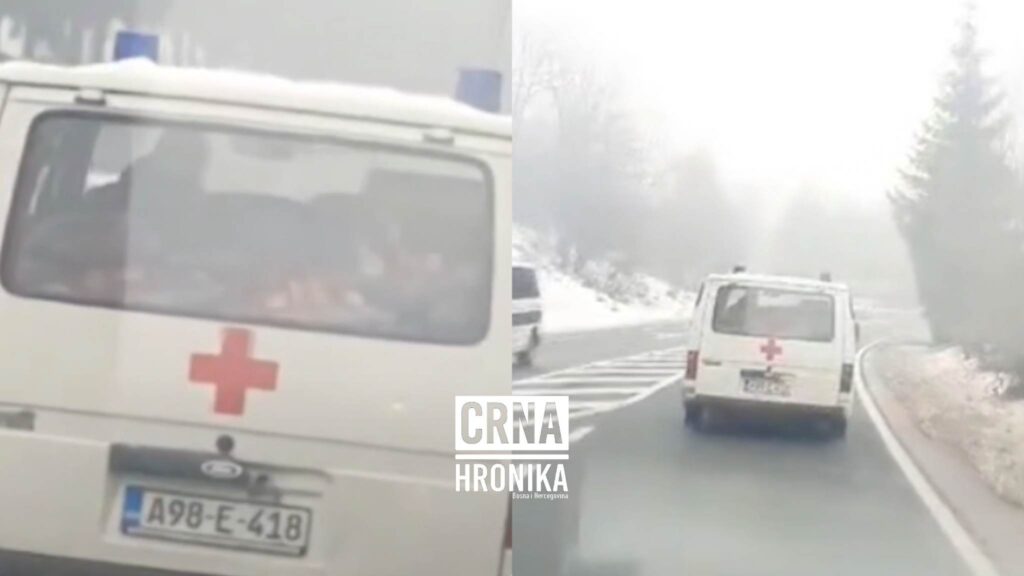 (VIDEO) Medicinski radnici u sanitetnom vozilu prevozili pelet