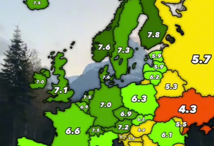 Zanimljiva mapa: Koliko su sretni stanovnici Evrope, evo gdje su zemlje sa Balkana!