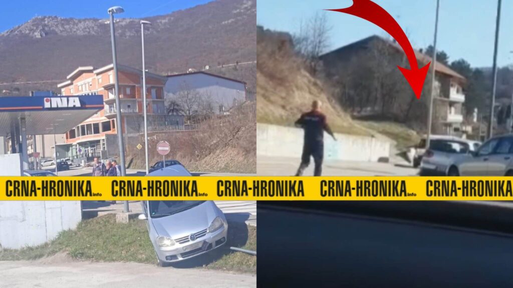 (VIDEO) Vozač Golfa “ganjao” automobil koji mu je pobjegao sa benzinske pumpe