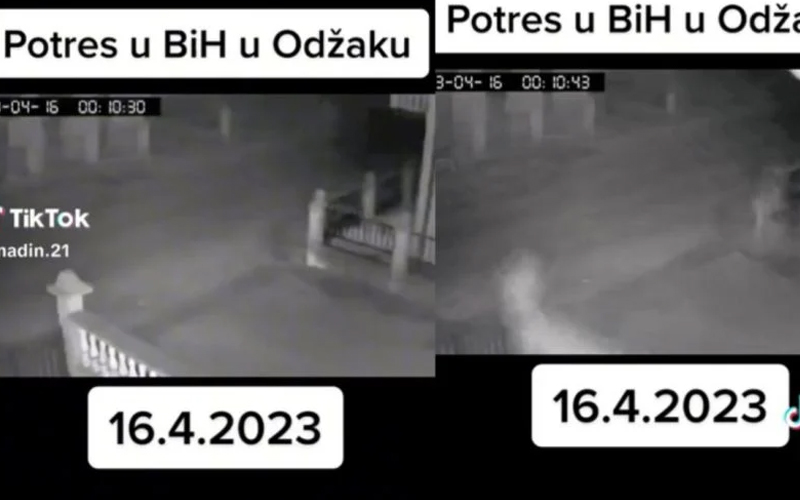 Pogledajte video sinoćnjeg zemljotresa u Bosni i Hercegovini