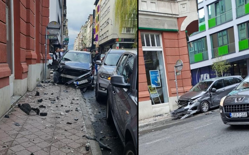 Vozaču Mercedesa pozlilo za volanom pa se zabio u zgradu u centru Sarajeva