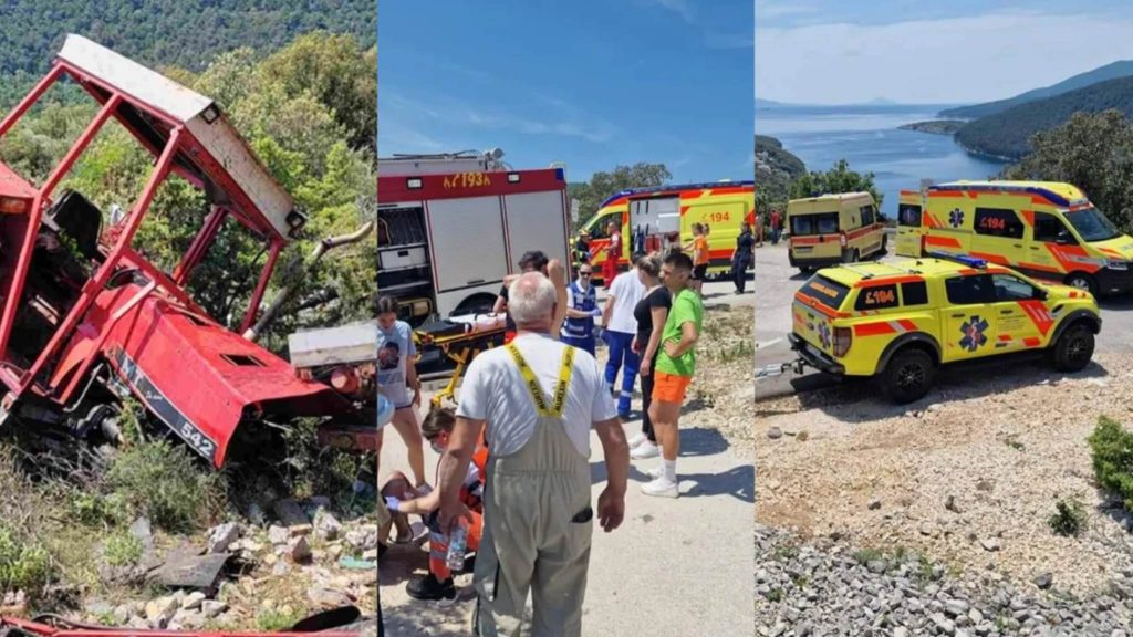 (FOTO) Osmero maturanata zadržano u bolnici: Sletili traktorom niz liticu